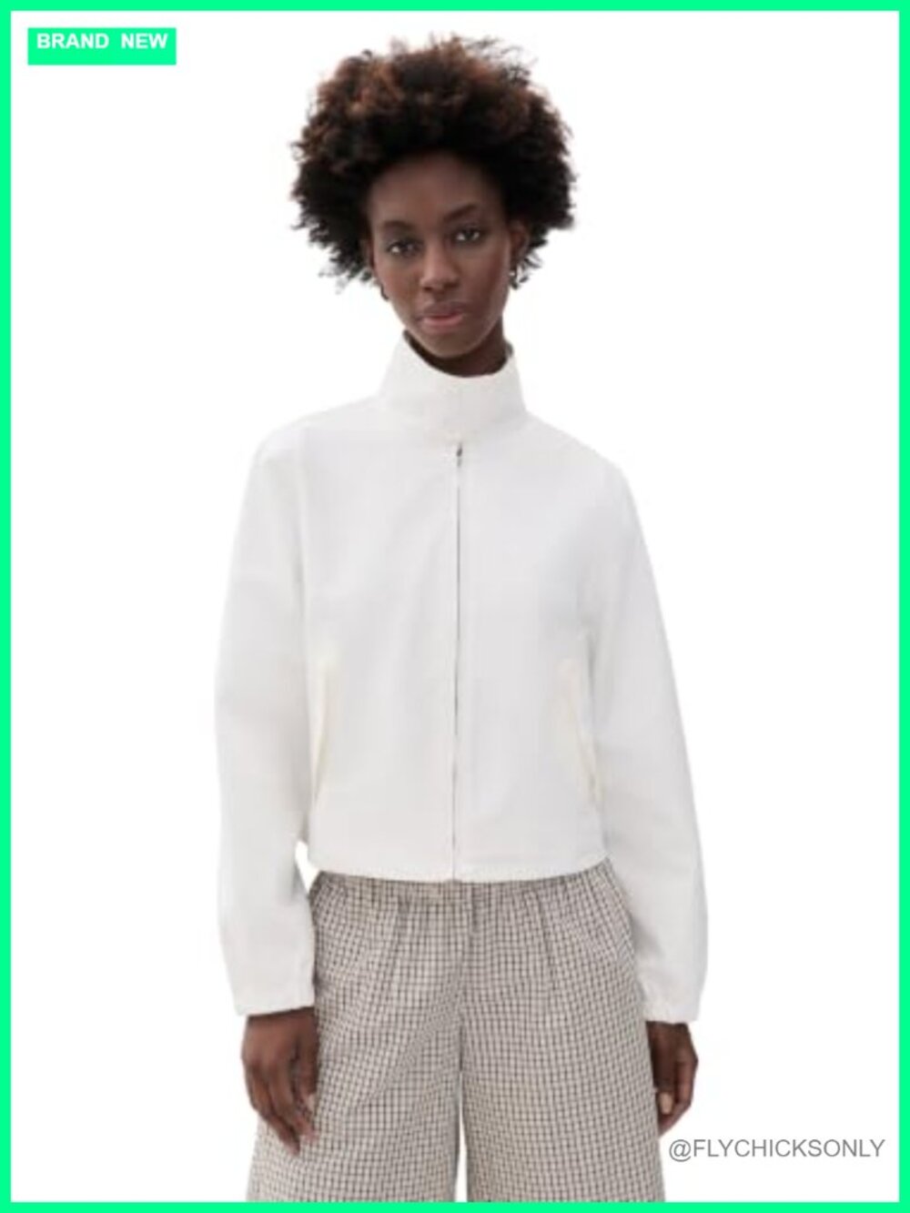 Women's Lightweight Non-Stretch Gabardine Twill Capri Club Jacket Zip Front